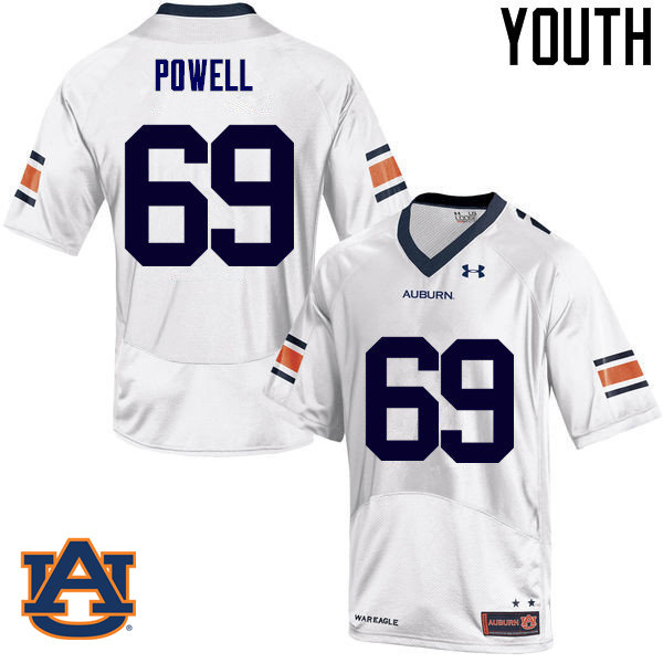 Youth Auburn Tigers #69 Ike Powell College Football Jerseys Sale-White